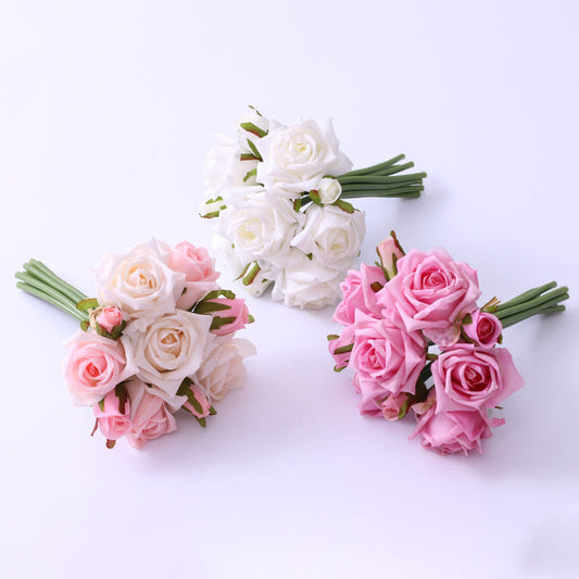 Real Touch Rose Wedding Bouquet (10 Roses)