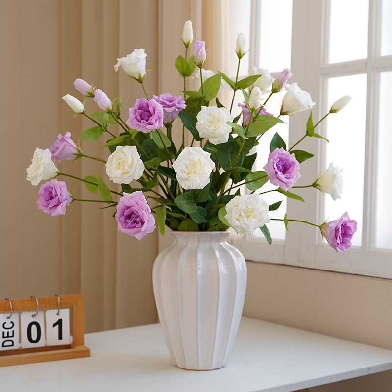 Real Touch Lisianthus Rose (3 Bloom)